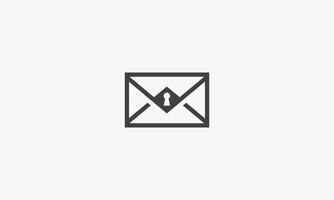 lock key email vector illustration on white background. creative icon.