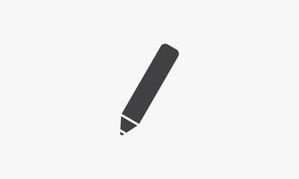 pencil crayon vector illustration on white background. creative icon.