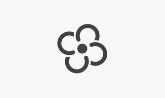 abstract icon line clover four leaf design vector illustration.