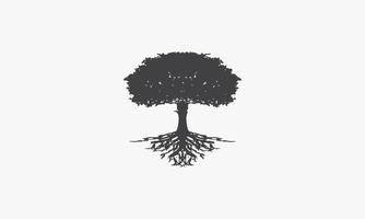 Ilustración de vector de árbol sobre fondo blanco. icono creativo.