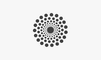 spiral dotted vector illustration on white background. creative icon.