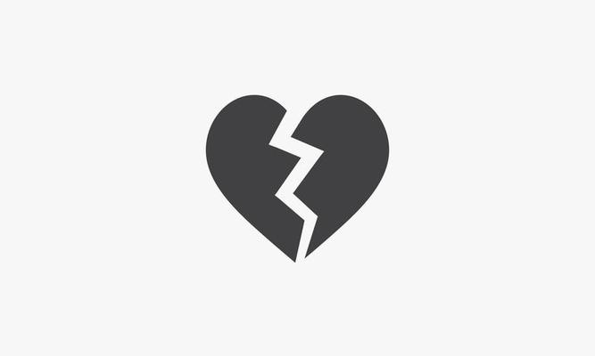 broken heart icon vector illustration. isolated on white background.  4639730 Vector Art at Vecteezy