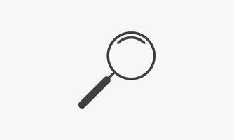 magnifying glass vector illustration on white background. creative icon.