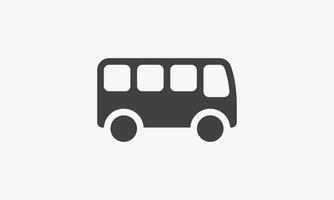 the bus icon. vector illustration. isolated on white background.