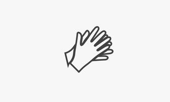 Ilustración de vector de diseño de icono de lavado de manos.