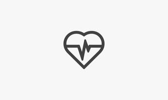 heartbeat icon. vector illustration. isolated on white background.