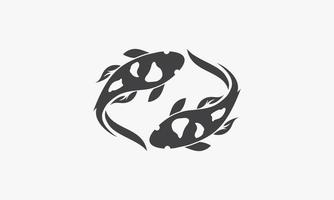koi fish icon. vector illustration. isolated on white background.