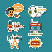 celebrando el día mundial de la radio vector