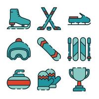 icono de competición de deportes de invierno vector