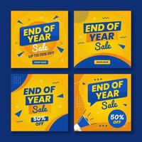 End of Year Sale Social Media Post vector