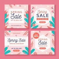 Spring Sale Social Media Post vector