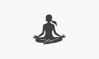pose yoga vector illustration on white background. creative icon.