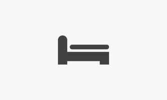 bed icon vector illustration. isolated on white background.