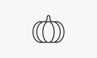 icono de línea plana de vector de fruta de calabaza.