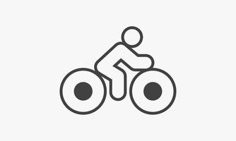 line icon bicycle isolated on white background. vector