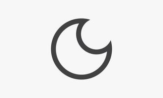 line circle icon eye isolated on white background. vector