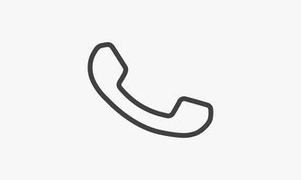 line icon handle phone isolated on white background. vector