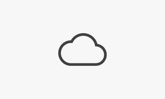 line icon simple cloud isolated on white background. vector