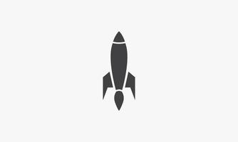 logotipo de icono de nave espacial simple. vector de diseño de concepto de velocidad.