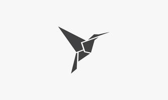 Ilustración de vector de colibrí sobre fondo blanco. icono creativo.