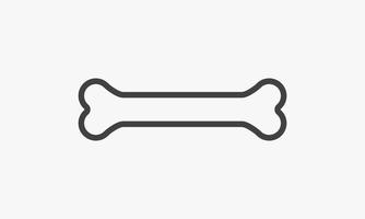 line icon bone isolated on white background. vector