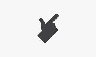 gesture pointing finger icon. isolated on white background. vector illustration.