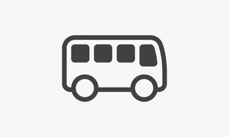 bus de icono de línea aislado sobre fondo blanco. vector