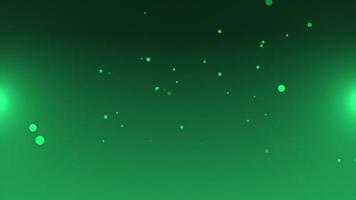 Green floating particle technology background photo