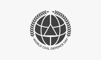 civil defence day design vector. creative icon on white background. vector