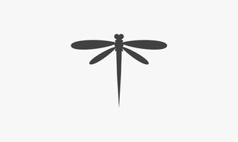 dragonfly vector illustration on white background. creative icon.