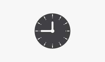 circle clock hours icon isolated on white background. vector