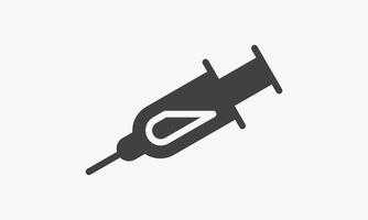 syringe injection icon on white background. vector