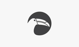 toucan head circle icon logo design vector. vector