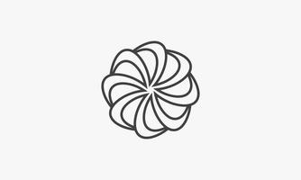 abstract line icon spin isolated on white background. vector