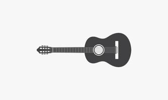 guitar acoustic icon. vector illustration. isolated on white background.
