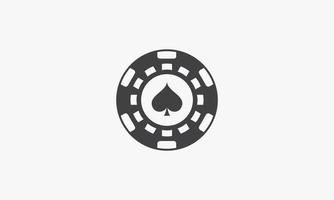 chip game poker vector illustration on white background. creative icon.