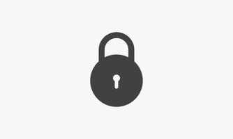 simple icon padlock isolated on white background. vector