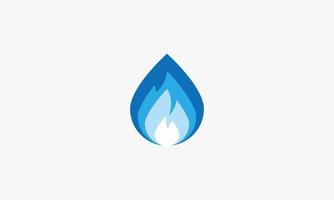 blue gas flames logo design vector on white background.