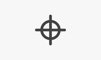 shot target icon. isolated on white background. vector illustration.