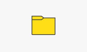 folder yellow icon. vector illustration.