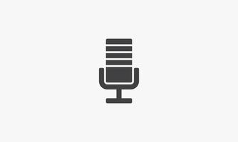 microphone vector illustration on white background. creative icon.