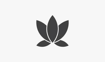 lotus vector illustration on white background. creative icon.