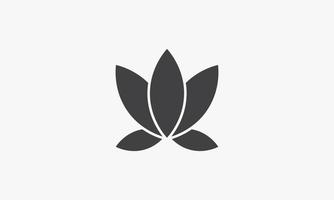 lotus vector illustration on white background. creative icon.