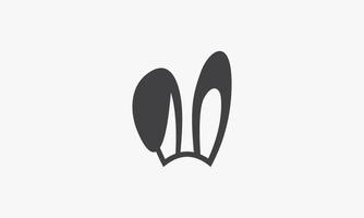 rabbit ears icon flat vector illustration