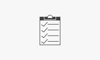 checklist clipboard vector illustration on white background. creative icon.