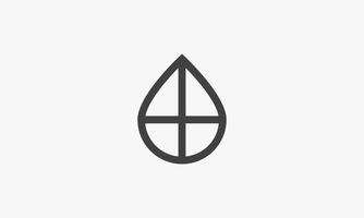 window water drop icon isolated on white background. vector
