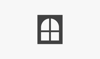 window vector illustration on white background. creative icon.