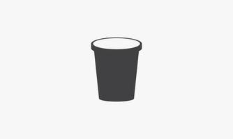 icono de vasos de plástico. ilustración vectorial. aislado sobre fondo blanco. vector