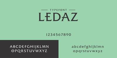 TYPEFONT name is LEDAZ Font vintage custom vector