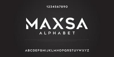 maxsa alfabeto texto personalizado fuerte y moderno vector